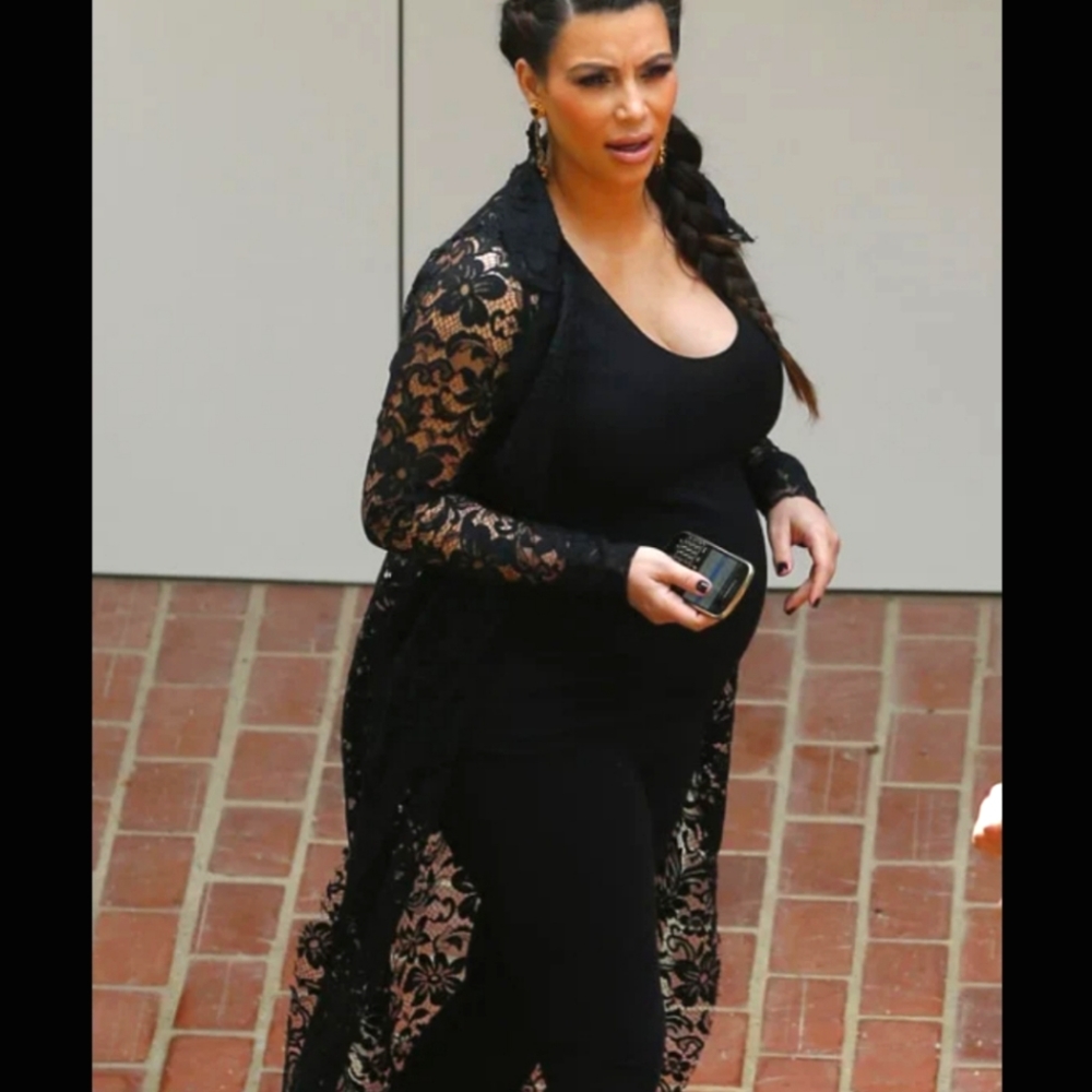 SOLD!!! Black lace maxi cardigan